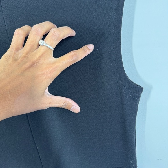 Derek Lam 10 Crosby Black Sleeveless Twist Front Mini Dress Gold Button Detail S - Picture 7 of 12